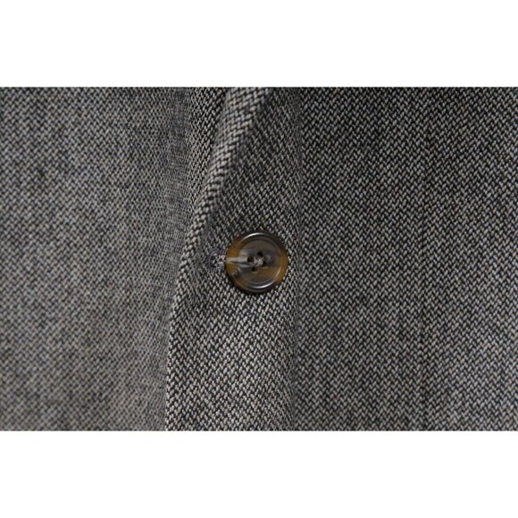 Ralph Lauren Chaps Mens Blazer Size 46 Long Black Tan Herringbone Sport Coat - Picture 3 of 10